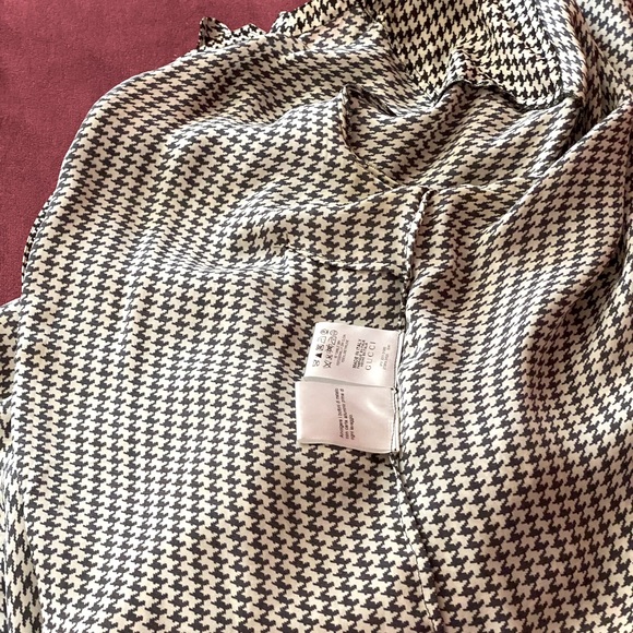 Gorgeous ❤️ Authentic Gucci Scarf Belted Silk Houndstooth Dress - Picture 10 of 13